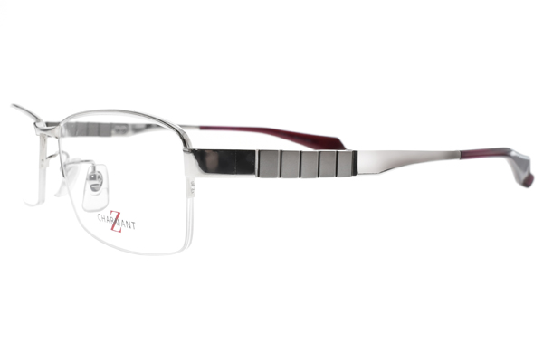 Charmant-Z 眼鏡CZT22313 WP（銀-紅）Z鈦半框鏡框眼鏡品牌- 鏡在眼前 
